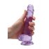 REALROCK - genomskinlig realistisk dildo - lila (17cm)