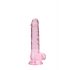 RealRock - genomskinlig realistisk dildo - rosa (17cm)