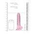 RealRock - genomskinlig realistisk dildo - rosa (17cm)