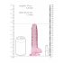 RealRock - genomskinlig realistisk dildo - rosa (17cm)