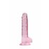 RealRock - genomskinlig realistisk dildo - rosa (17cm)