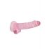 RealRock - genomskinlig realistisk dildo - rosa (17cm)