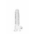 REALROCK - genomskinlig dildo - klar (17 cm)