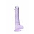 REALROCK - genomskinlig realistisk dildo - lila (19 cm)