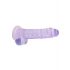 REALROCK - genomskinlig realistisk dildo - lila (19 cm)