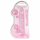 REALROCK - genomskinlig realistisk dildo - rosa (19 cm)