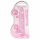 REALROCK - genomskinlig realistisk dildo - rosa (19 cm)