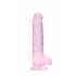 REALROCK - genomskinlig realistisk dildo - rosa (19 cm)