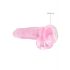 REALROCK - genomskinlig realistisk dildo - rosa (19 cm)