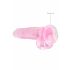 REALROCK - genomskinlig realistisk dildo - rosa (19 cm)