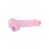 REALROCK - genomskinlig realistisk dildo - rosa (19 cm)