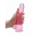 REALROCK - genomskinlig realistisk dildo - rosa (19 cm)