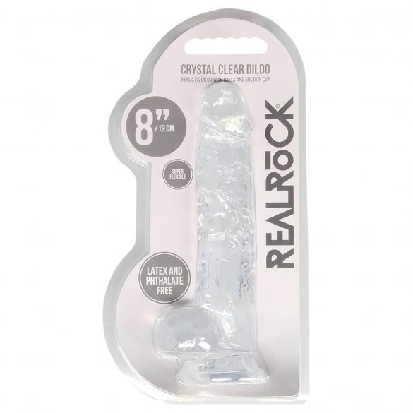 REALROCK - genomskinlig realistisk dildo - klar (19 cm)