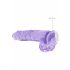 REALROCK - genomskinlig realistisk dildo - lila (22cm)