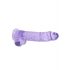 REALROCK - genomskinlig realistisk dildo - lila (22cm)