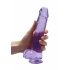 REALROCK - genomskinlig realistisk dildo - lila (22cm)