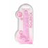 REALROCK - genomskinlig realistisk dildo - rosa (22 cm)