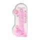 REALROCK - genomskinlig realistisk dildo - rosa (22 cm)