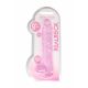 REALROCK - genomskinlig realistisk dildo - rosa (22 cm)