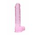 REALROCK - genomskinlig realistisk dildo - rosa (22 cm)