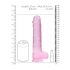 REALROCK - genomskinlig realistisk dildo - rosa (22 cm)