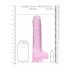 REALROCK - genomskinlig realistisk dildo - rosa (22 cm)