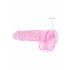 REALROCK - genomskinlig realistisk dildo - rosa (22 cm)