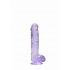 REALROCK - genomskinlig realistisk dildo - lila (15 cm)