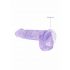 REALROCK - genomskinlig realistisk dildo - lila (15 cm)