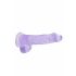 REALROCK - genomskinlig realistisk dildo - lila (15 cm)