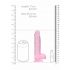 REALROCK - genomskinlig realistisk dildo - rosa (15 cm)