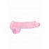 REALROCK - genomskinlig realistisk dildo - rosa (15 cm)