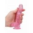 REALROCK - genomskinlig realistisk dildo - rosa (15 cm)