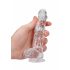 REALROCK - genomskinlig dildo - klar (15cm)