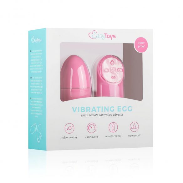 Easytoys - 7 rytmers radiostyrt vibrerande ägg (rosa)