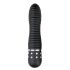 Easytoys Diamond Ribbed - Ribbad stav vibrator (svart)