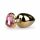 Easytoys Metall Nr.8 - hjärtbas analdildo - guld-rosa (3,5 cm)