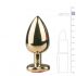 Easytoys Metall Nr.8 - hjärtbas analdildo - guld-rosa (3,5 cm)