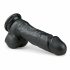 Easytoys - sugfotsdildo med pung (17,5 cm) - svart