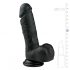 Easytoys - sugfotsdildo med pung (17,5 cm) - svart