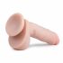 Easytoys - sugfotad dildo med pung (22,5 cm) - natur