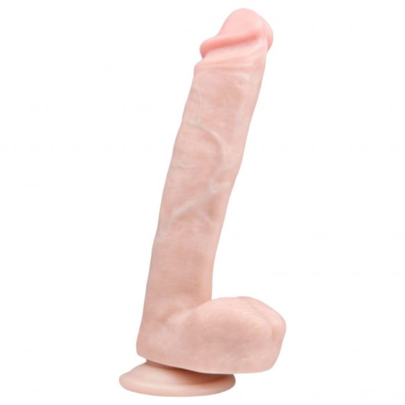 Easytoys - Sugfot, stors dildo med bollar (26,5 cm) - naturlig