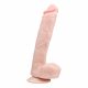 Easytoys - Sugfot, stors dildo med bollar (26,5 cm) - naturlig