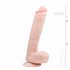 Easytoys - Sugfot, stors dildo med bollar (26,5 cm) - naturlig