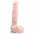 Easytoys - sugpropp dildo med pung (29,5 cm) - beige