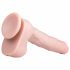 Easytoys - sugpropp dildo med pung (29,5 cm) - beige