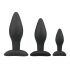 Easytoys Rocket - anala dildo set - svart (3-delad)