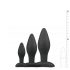 Easytoys Rocket - anala dildo set - svart (3-delad)