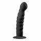 Easytoys Ribbad - sugkopp dildo (14 cm) - svart