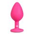 Easytoys Diamant - vit sten analdildo (medium) - rosa